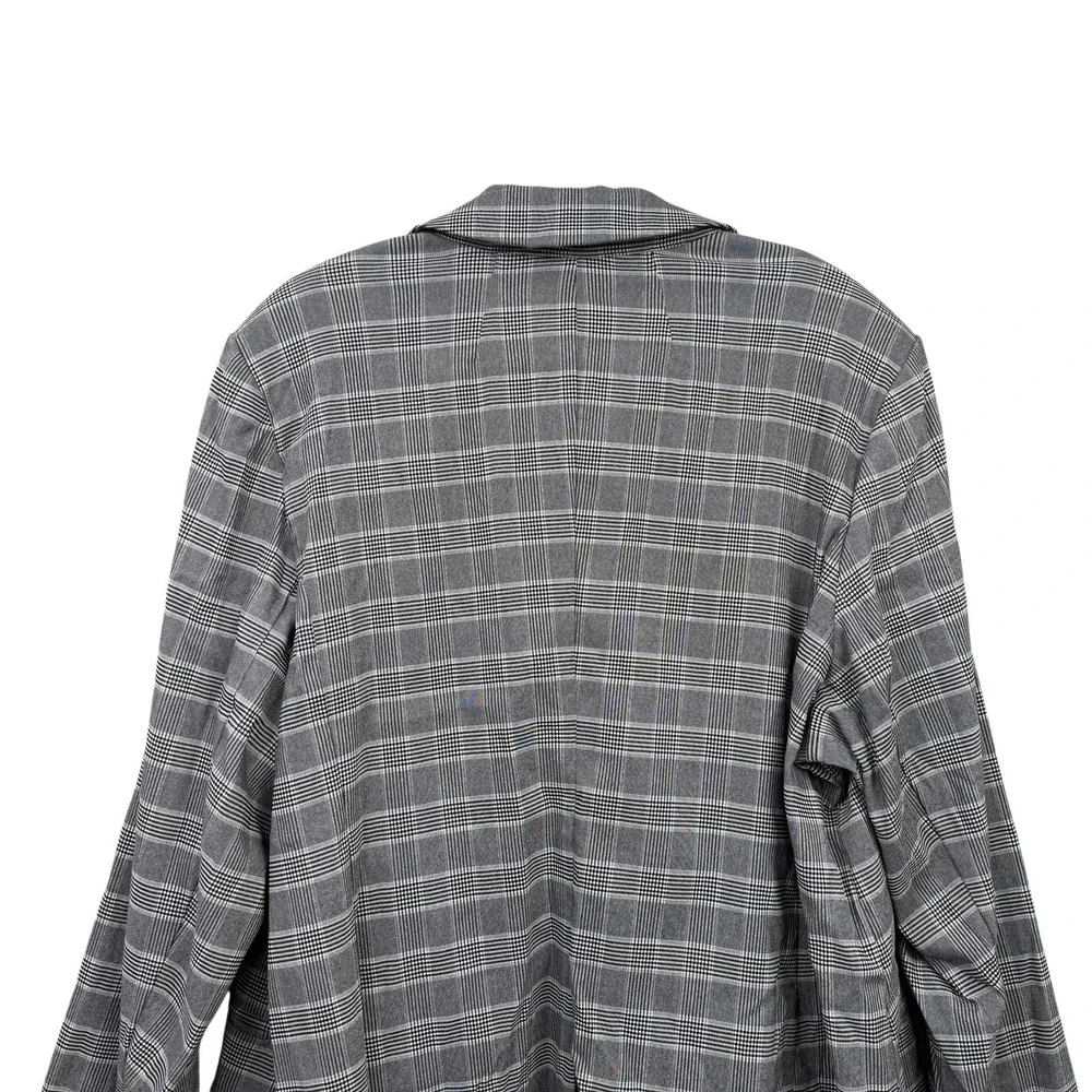 Lane Bryant The Bryant Blazer Gray Plaid One Button Stretch Plus Size 24 NWT